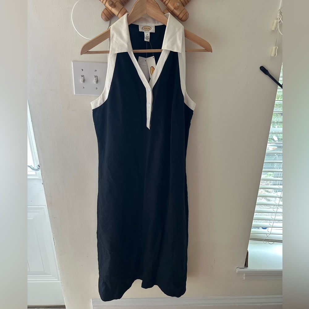 NWT Talbots Linen Halter Midi Dress